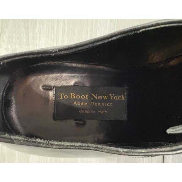 To Boot New York Adam Derrick Leather Square Toe Oxfords shoes sz 12 black Italy